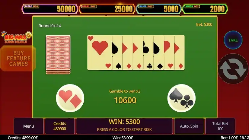 Big Max Super Pearls slot screenshot 
