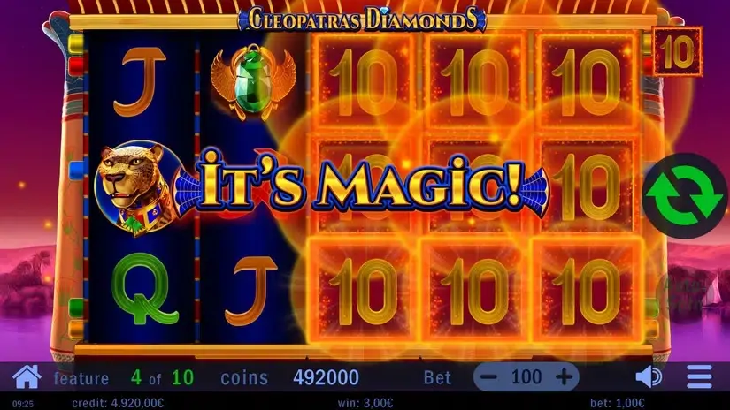 Cleopatras Diamonds slot screenshot 5