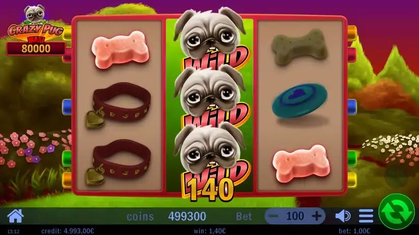 Crazy Pug slot screenshot 2