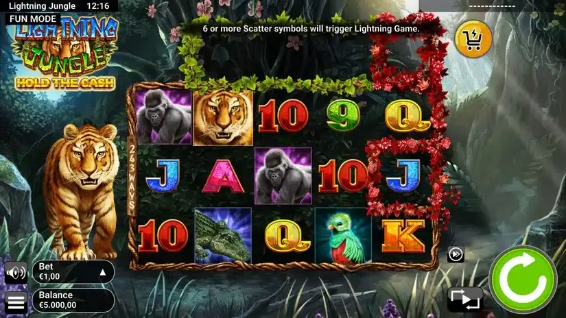 Lightning Jungle slot screenshot 1