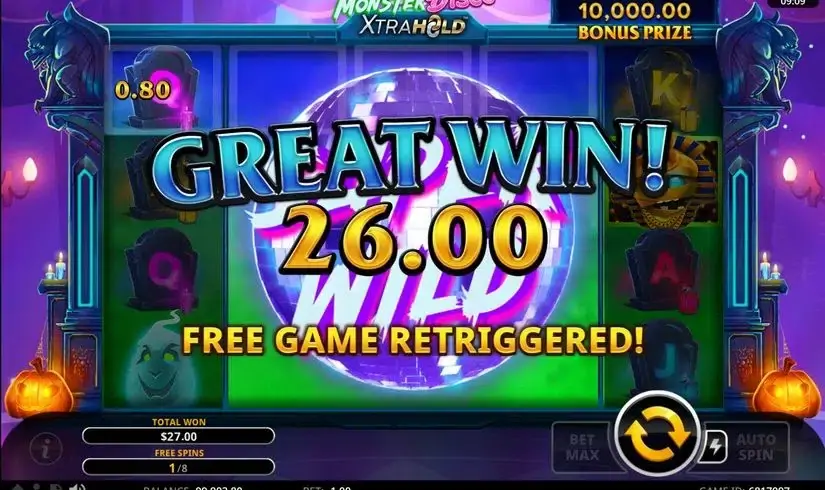 Monster Disco XtraHold slot screenshot 5