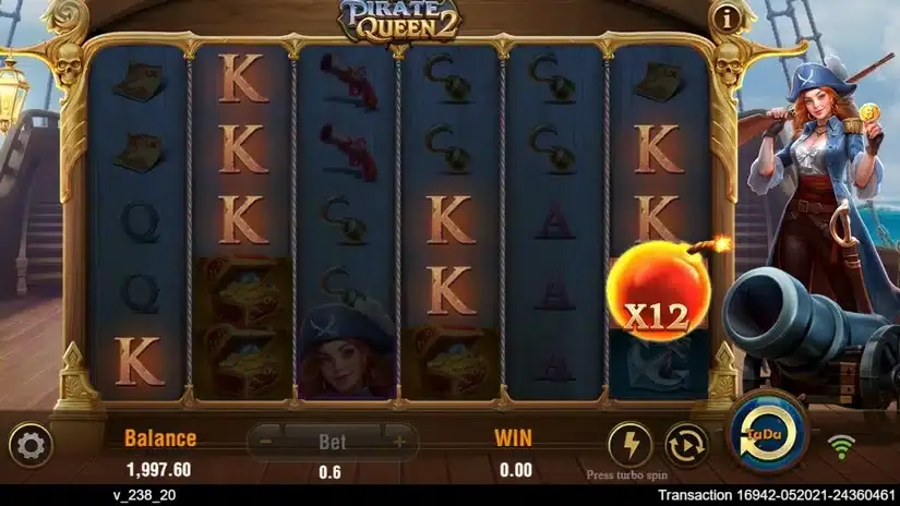 Pirate Queen 2 slot screenshot 2