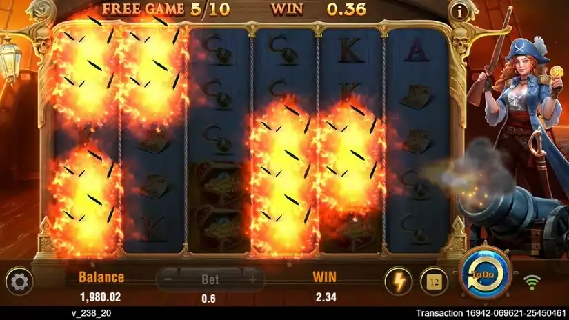 Pirate Queen 2 slot screenshot 