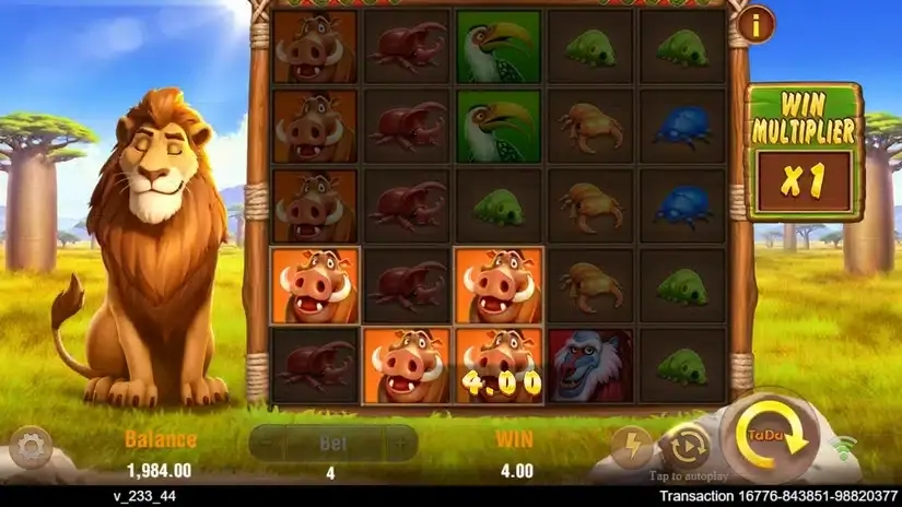 Safari Mystery slot screenshot 2