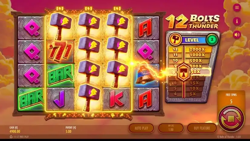 12 Bolts of Thunder slot screenshot 