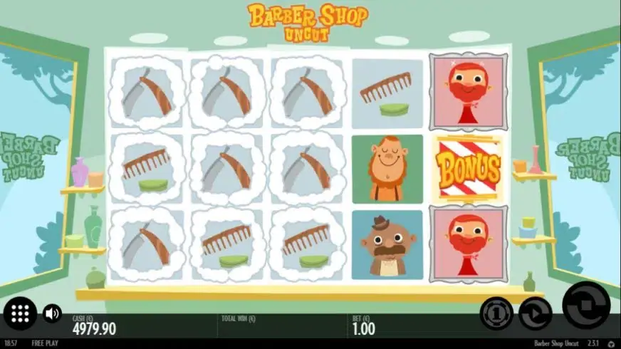 Barber Shop Uncut slot screenshot 2