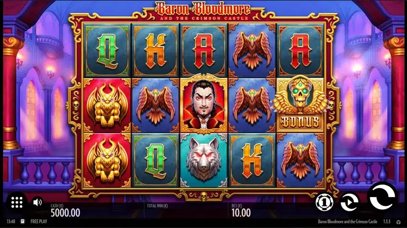 Baron Bloodmore and the Crimson Castle slot screenshot 1