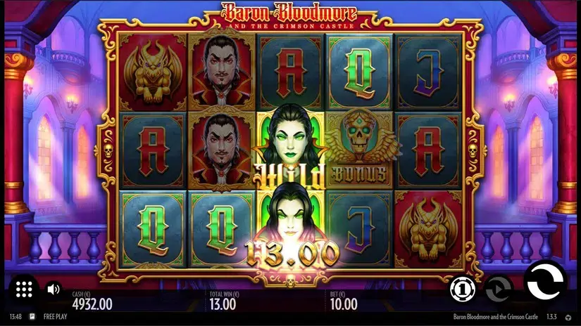 Baron Bloodmore and the Crimson Castle slot screenshot 2