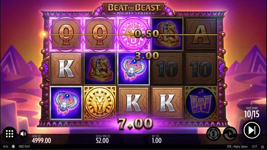 Beat the Beast: Mighty Sphinx slot screenshot