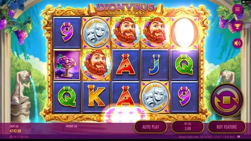 Dionysus Golden Feast slot screenshot 3
