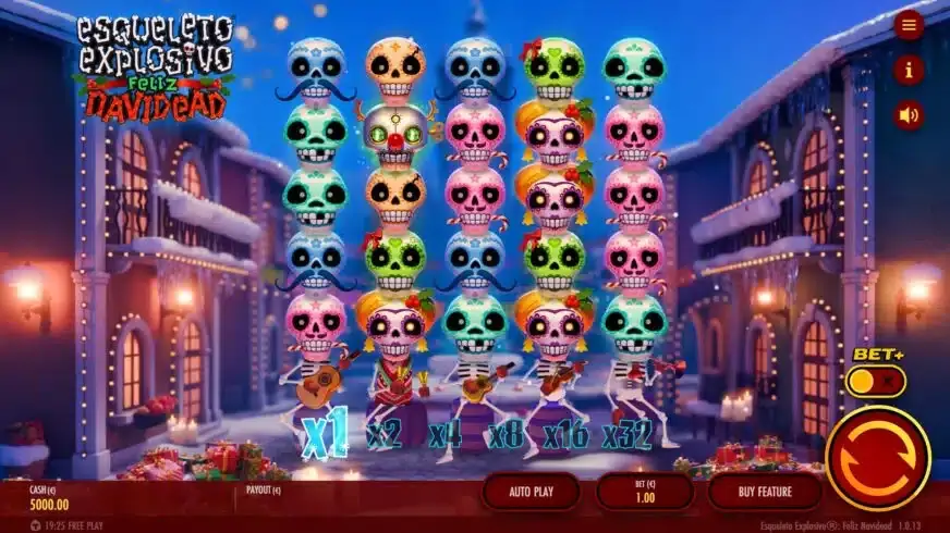 Esqueleto Explosivo Feliz Navidead slot screenshot 1