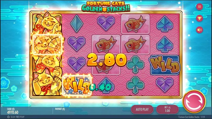 Fortune Cats Golden Stack slot screenshot 2