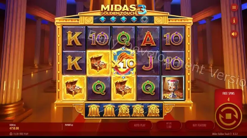 Midas Golden Touch 3 slot screenshot 3