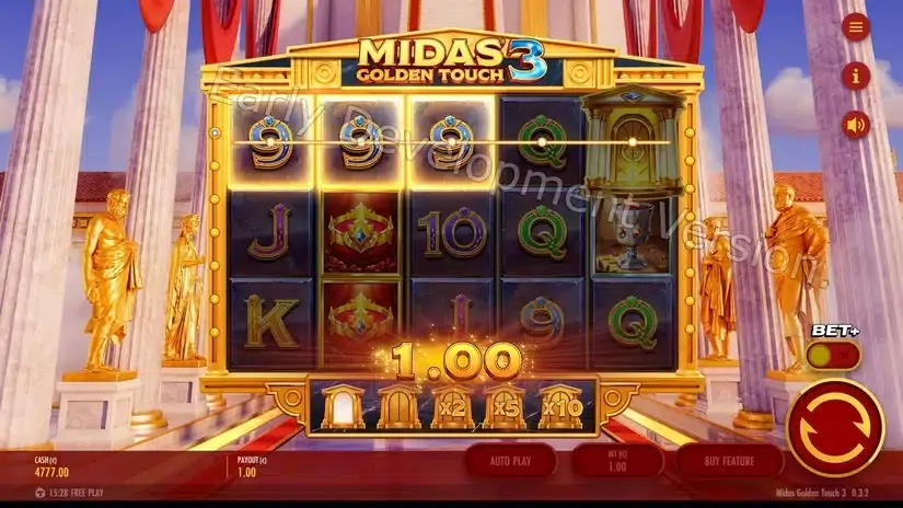 Midas Golden Touch 3 slot screenshot 2