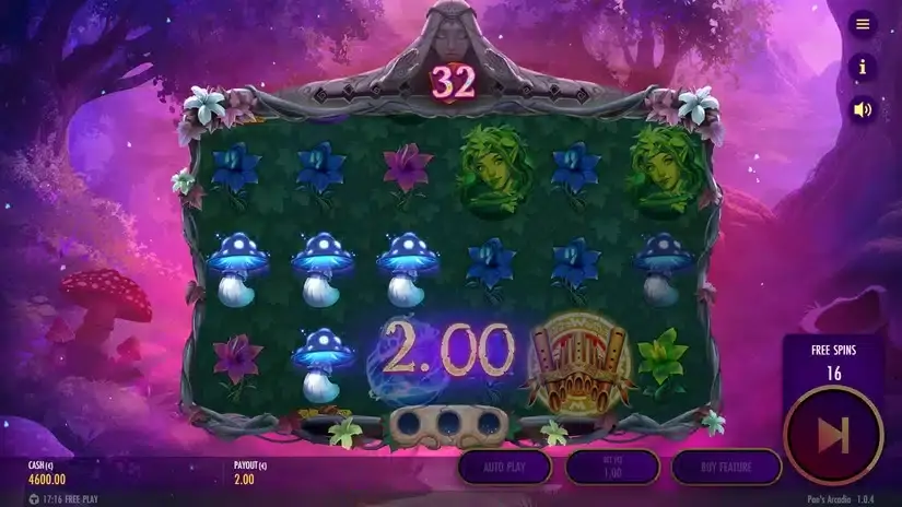 Pan’s Arcadia slot screenshot 5