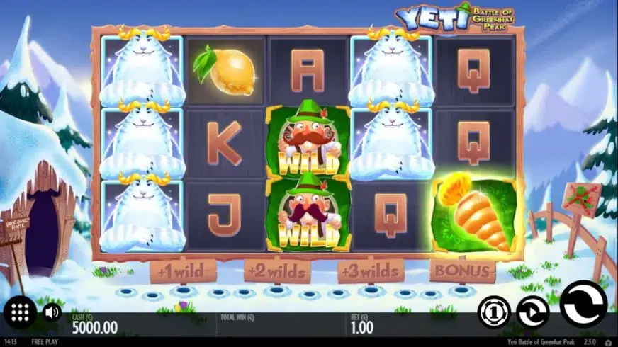 Yeti Battle of Greenhat Peak slot screenshot