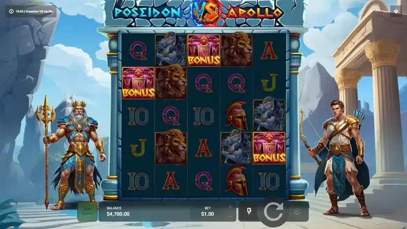 Poseidon VS Apollo slot screenshot 2