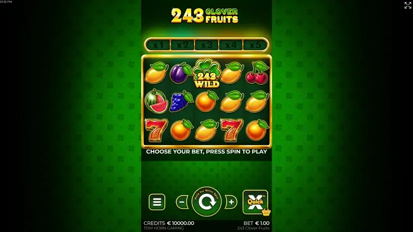 243 Clover Fruits slot screenshot 1