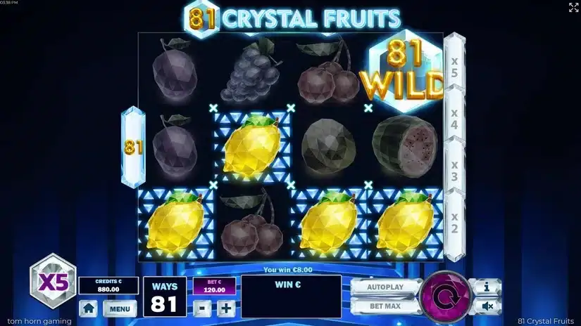 81 Crystal Fruits slot screenshot 2