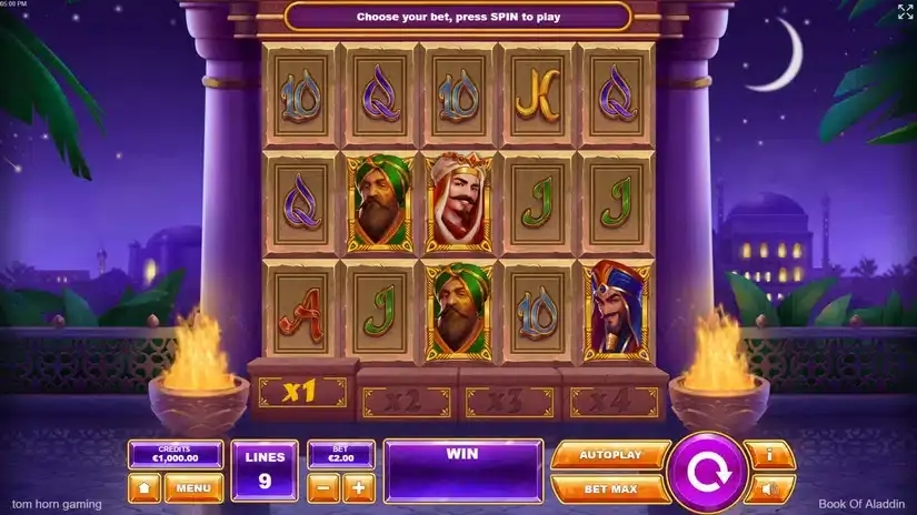 Book of Aladdin slot screenshot 1
