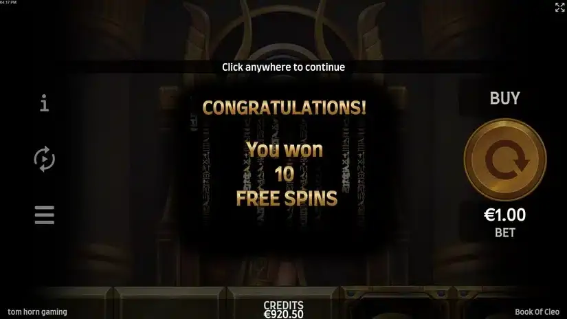 Book of Cleo slot screenshot 3