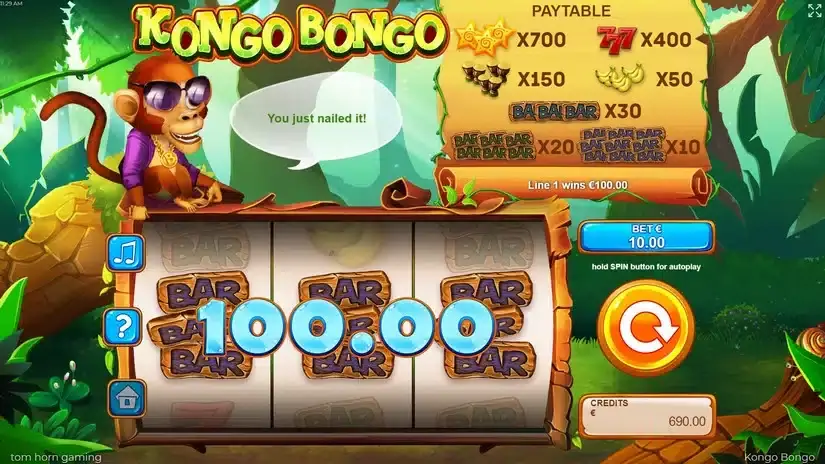 Kongo Bongo slot screenshot 