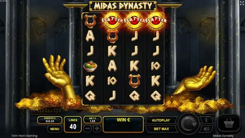 Midas Dynasty slot screenshot 2