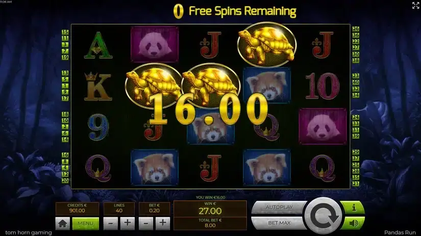 Pandas Run slot screenshot