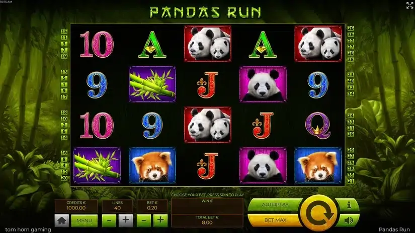Pandas Run slot screenshot