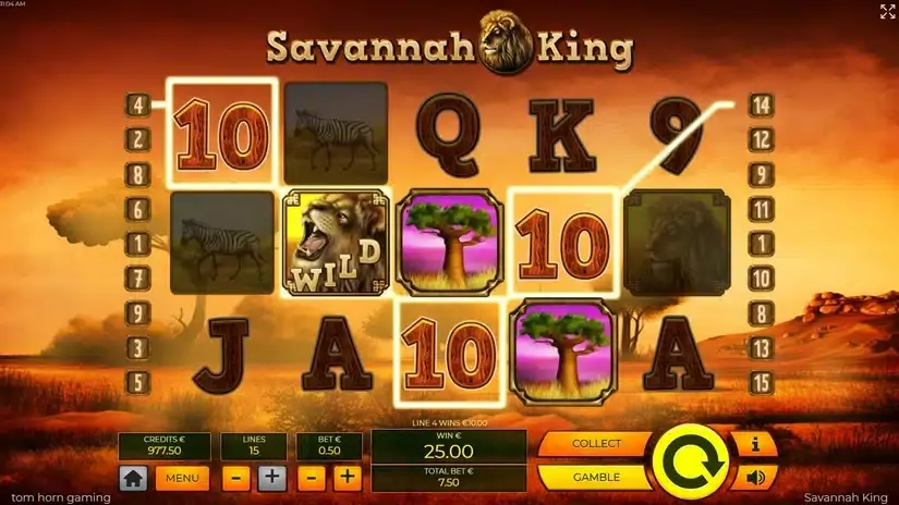Savannah King slot screenshot 2