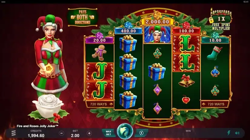 Fire and Roses Jolly Joker slot screenshot 