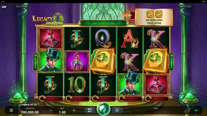 Legacy of Oz slot screenshot 1