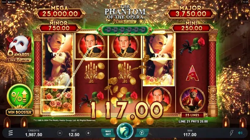 Phantom of the Opera Link & Win slot screenshot 2