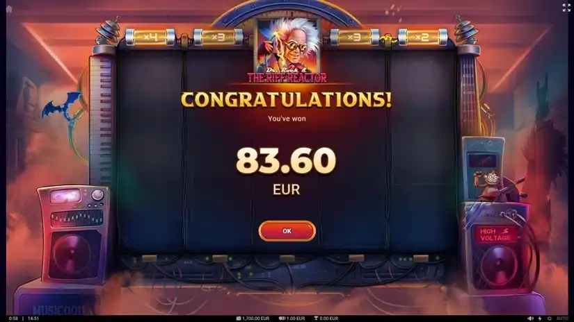 Doc Rock & the Riff Reactor slot screenshot 5