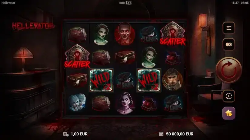 Hellevator slot screenshot 