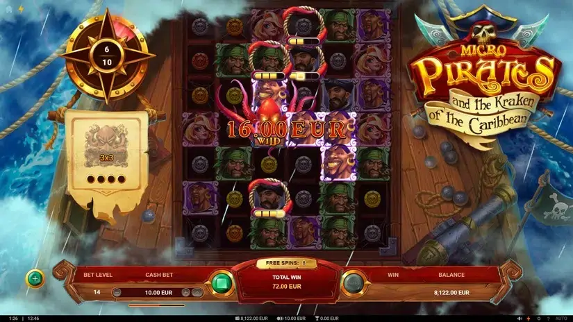 Micropirates and the Kraken of the Caribbean slot screenshot 5