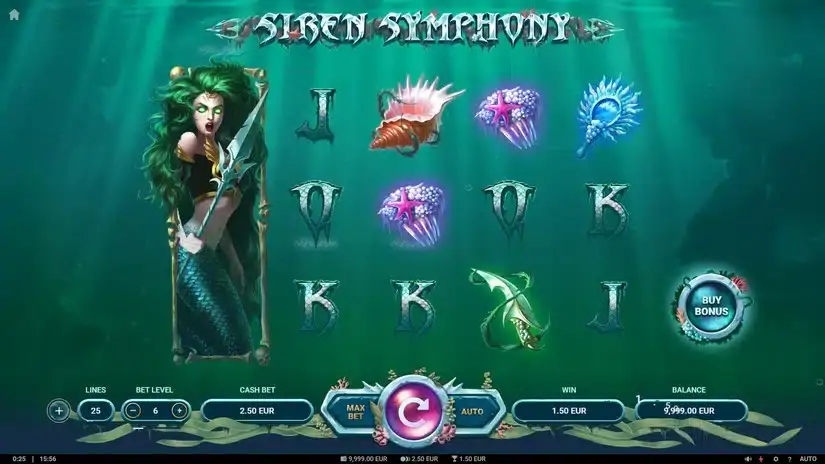 Siren Symphony slot screenshot 3