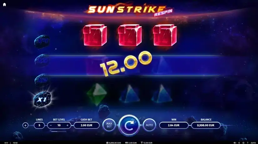Sunstrike Respin slot screenshot 2