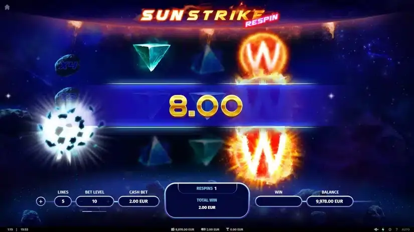 Sunstrike Respin slot screenshot 3