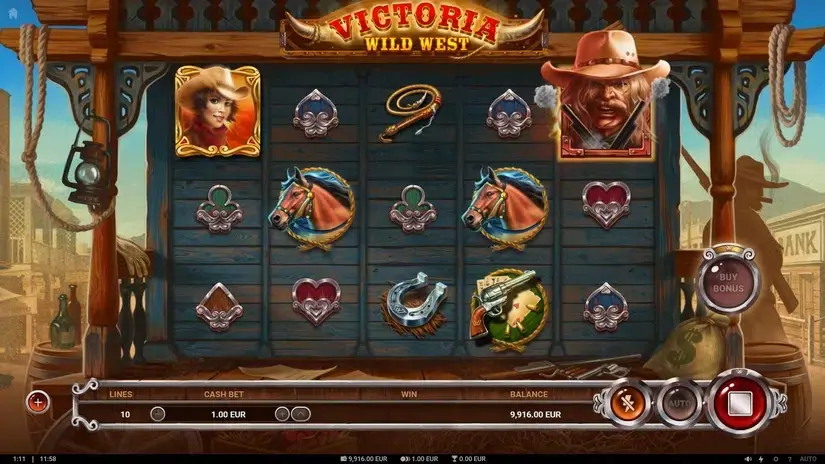 Victoria Wild West slot screenshot 3