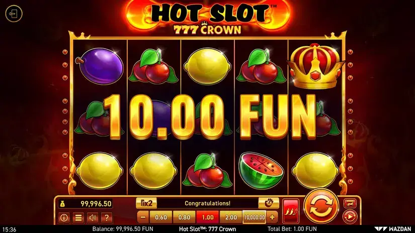 Hot Slot™: 777 Crown slot screenshot 