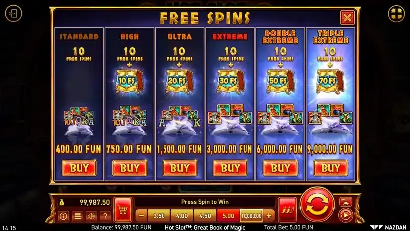 Hot Slot™: Great Book of Magic slot screenshot 2