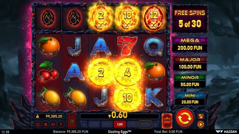 Sizzling Eggs™ slot screenshot 4