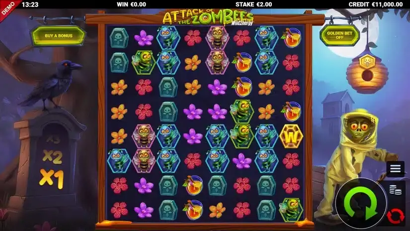 Attack of the Zombees WildEnergy slot screenshot 1