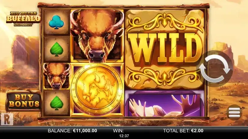 Big Bucks Buffalo Gigablox slot screenshot 1