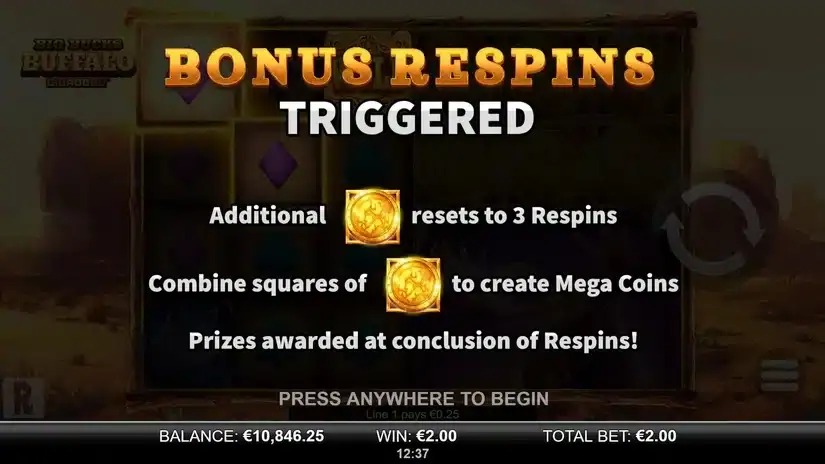 Big Bucks Buffalo Gigablox slot screenshot 4