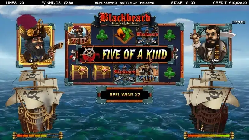 Blackbeard Battle Of The Seas slot screenshot 6