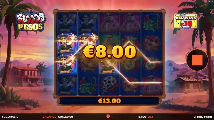 Bloody Pesos slot screenshot 