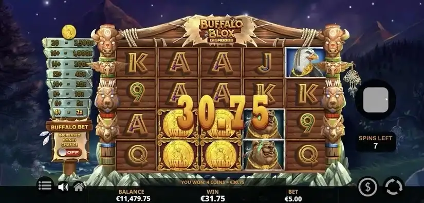 Buffalo Blox Gigablox slot screenshot 6