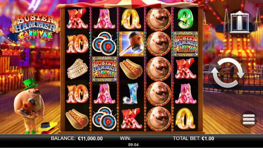 Buster Hammer Carnival slot screenshot 